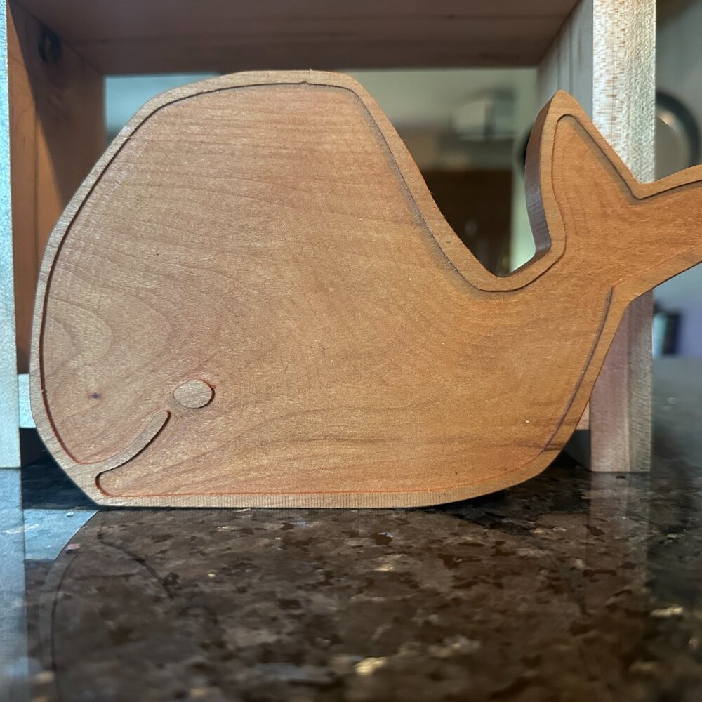 Handmade Wooden Whale. Baby Room Decor.